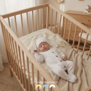 Conjunto Clásico Orejudo – Ajuar de Recién Nacido Tejido en Algodón Hipoalergénico