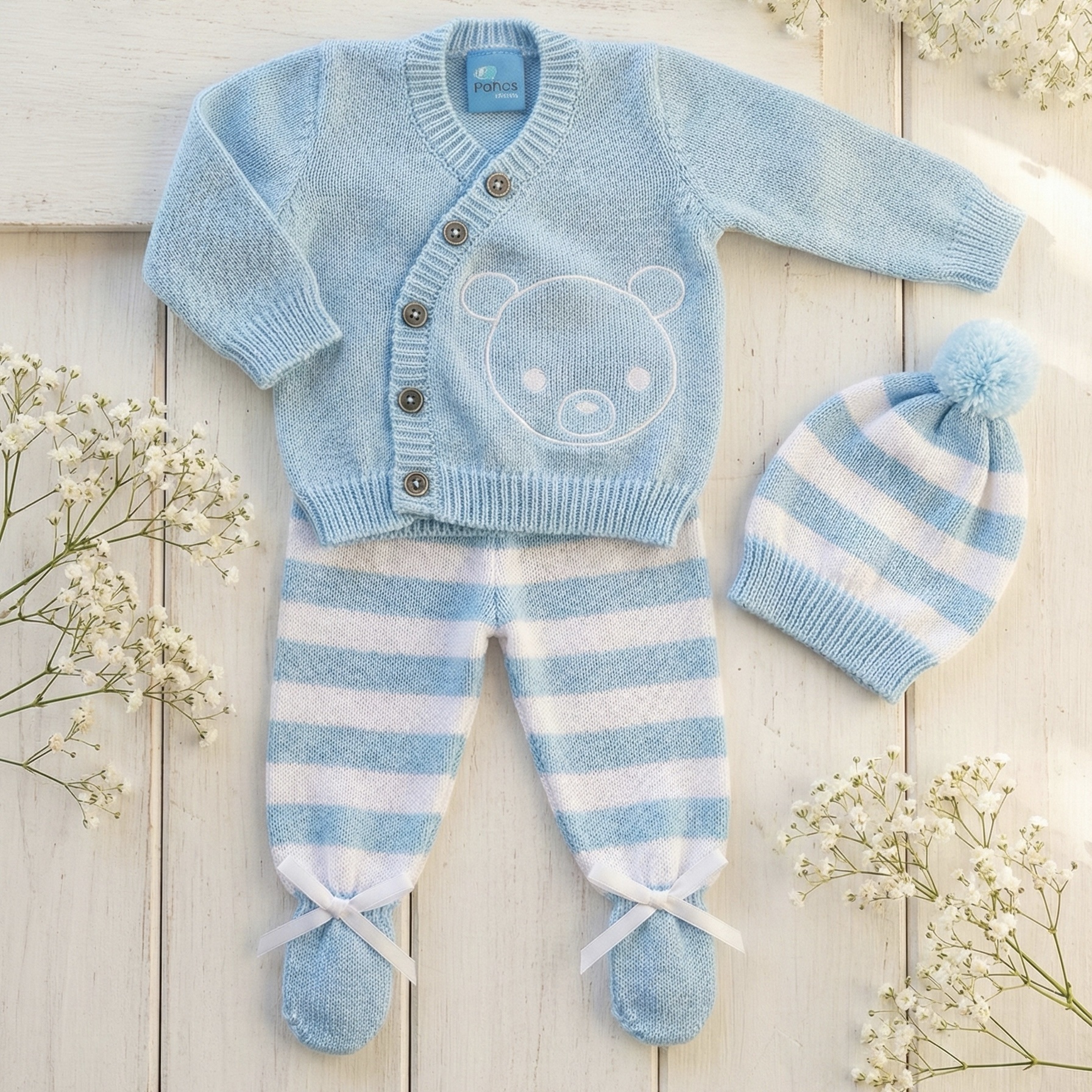 Conjunto de bebé tejido rayado: guía de tallas y todo lo que debes saber antes de comprar