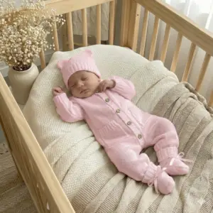 Conjunto Polar Bebé | Enterizo con Gorro de Osito